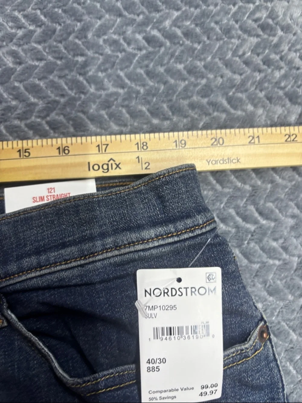 Lucky Brand Men's Dark Blue Straight Jeans 40x30